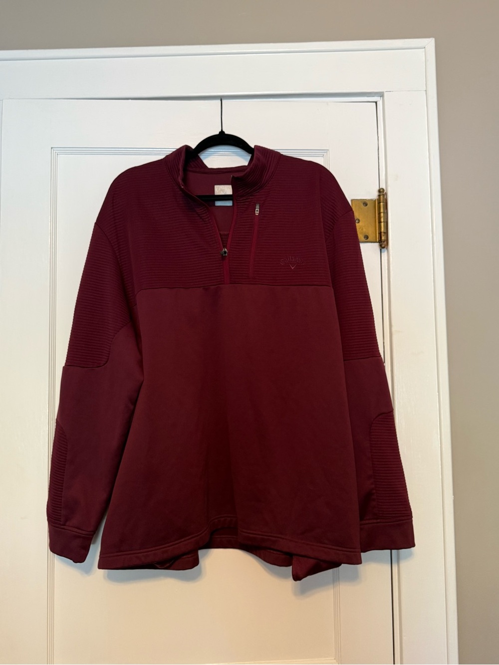 Callaway Men's XXL Half-Zip Sweater - Burgundy